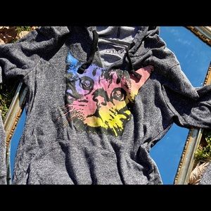 VOLCOM skull kitty drawstring hoodie